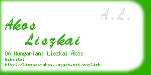 akos liszkai business card
