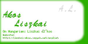 akos liszkai business card